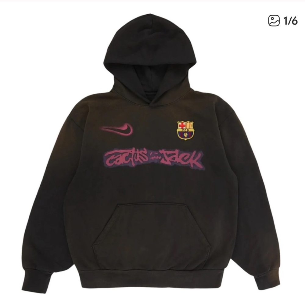 Travis Scott x Nike x FC Barcelona Spray Logo Hoodie